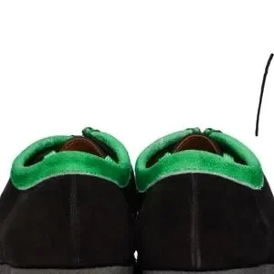 Padmore & Barnes Black/Neon GREEN Suede Men Padmore & Barnes Black & Neon Green Suède Derby Shoes NIB Sz 12 main image 1